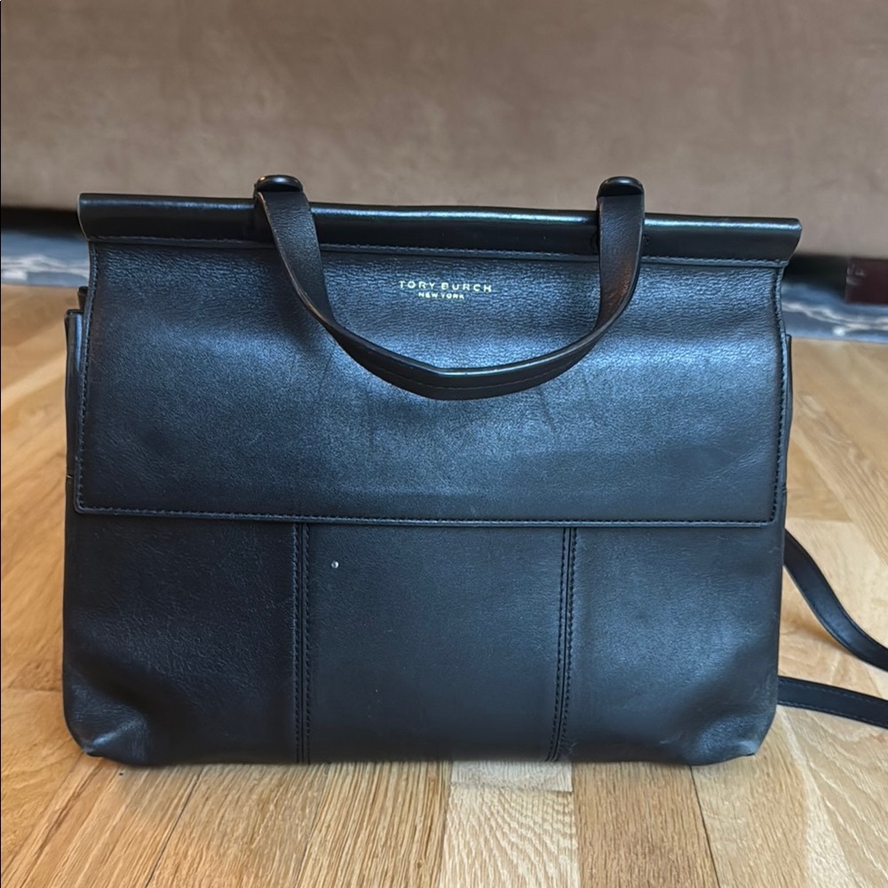 Tory Burch Black Crossbody Bag with Structured Design